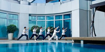 Poolside Tai Chi Class