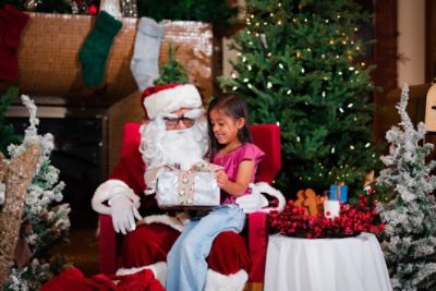 kid with santa