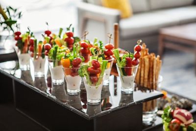 Crudite, cheese and assorted snacks