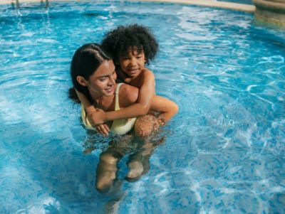 summer in the pool