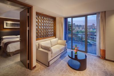 bedroom of deluxe hotel room in Xuzhou China