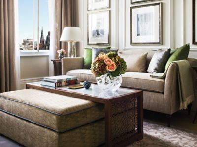 The Langham London luxury hotel "One Bedroom Suite" living room