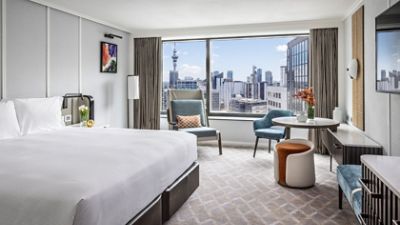 Cordis Auckland premier skytower pinnacle tower hotel room 