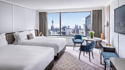 Cordis Auckland premier skytower pinnacle tower hotel room 