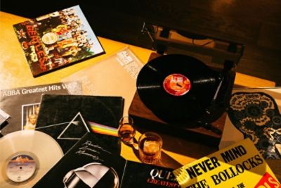 Vinyl Record Menu at Alibi