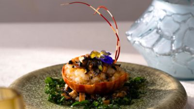 Local Lobster Wild Mushrooms Braised in a Clay Pot