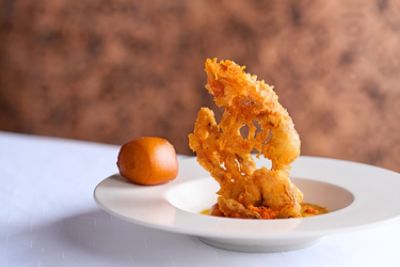 Soft-Shell Crab, Bun, Egg, Crab Roe, Deep-Fried
