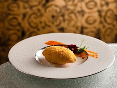 Stuffed Crab Shell, Fresh Crab Meat, Onion, Breaded, Deep-Fried