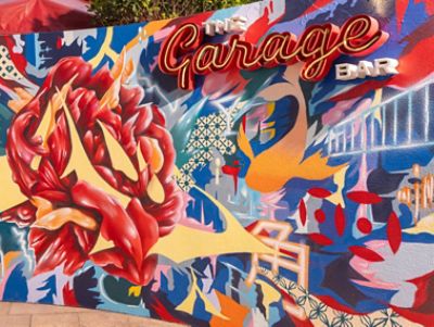 The Garage Bar Mural Wall by TAXA