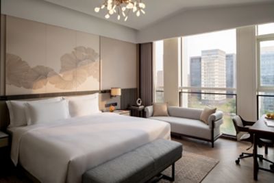 Cordis Kunshan bedroom of deluxe hotel room