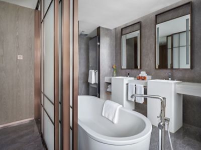 bathroom of superior hotel room in Xuzhou China