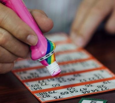 Bingo card and marker