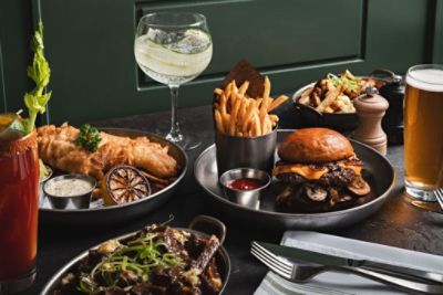 The Elm Tavern food array