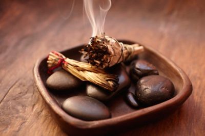 A smudge used by indigenous people during the stay in Chelsea Hotel, Toronto