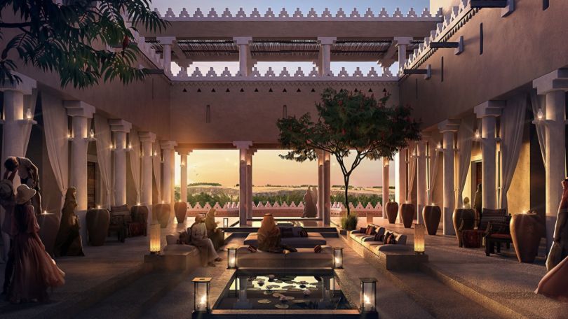 Exterior of The Langham, Diriyah