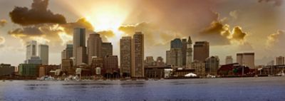 The Langham, Boston Location. Enjoy the city skyline at sunset.