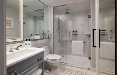 The Superior Room features a sumptuous marble bathroom and a relaxing rainfall shower.