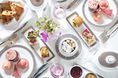 Pink afternoon tea at The Langham, Chicago for Breast Cancer Awareness Month 