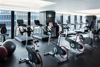 The fully-equipped fitness studio & gym at The Langham, Chicago