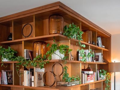 Langham Chicago Club Lounge Book Shelf