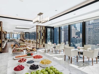 The Langham Chicago Luxury Hotel Club Lounge Dining Area 