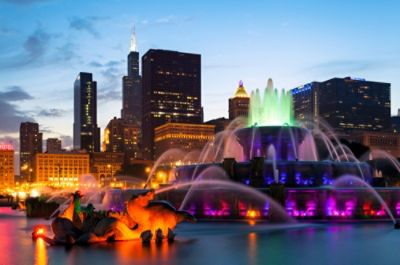 Buckingham Fountain in Grant Park, Chicago's Attraction