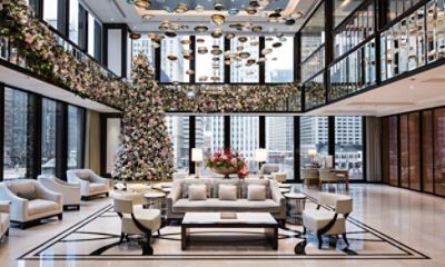 holiday afternoon tea display at The Langham, Chicago