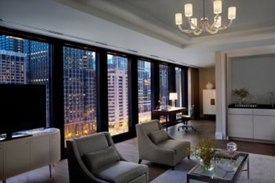 one bedroom club river view suite at The Langham, Chicago