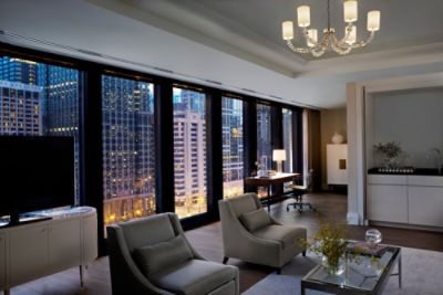 one bedroom river view suite at The Langham, Chicago