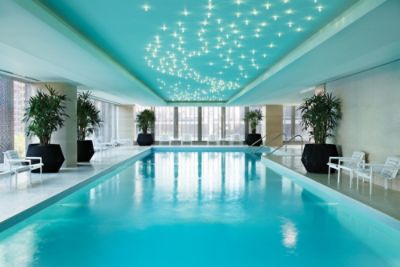 The 67-foot indoor swimming pool at The Langham, Chicago