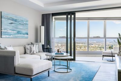 The Langham Gold Coast Jewel Residences One Bedroom Skyline Hinterland Residence Living Room