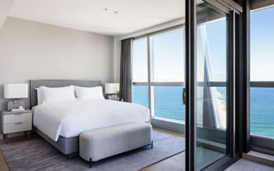 The Langham Gold Coast Jewel Residences Three Bedroom Skyline Ocean Residence Bedroom Living Room