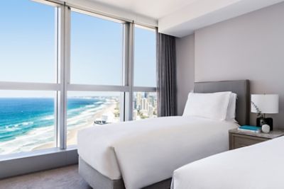 The Langham Gold Coast Jewel Residences Two Bedroom Ocean Residence Bedroom