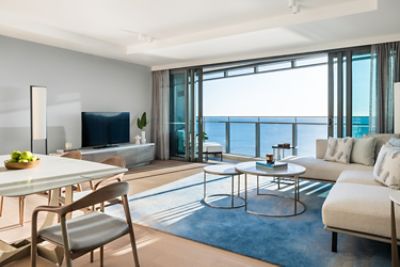 The Langham Gold Coast Jewel Residences Two Bedroom Ocean Residence Living Room