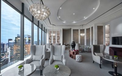 Seats in The langham club library, Luxury 5-Star Hotel Club Lounge, The Langham, Jakarta