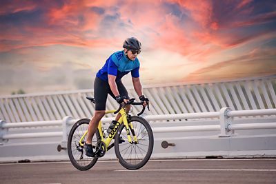 Cycling activities by the beach at Pantai Indah Kapuk