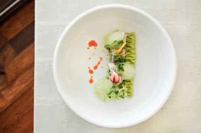 Hamachi Crudo at The Royce Steakhouse