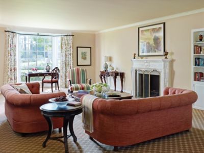 The Langham Huntington, Pasadena Eastview California Cottage Suite offers a master bedroom and separate living room area.