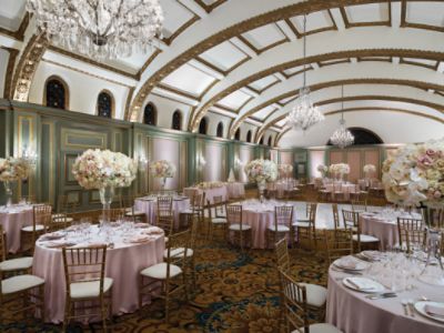 Completes with glittering chandeliers, arched and gilded ceilings, The Viennese Ballroom is a dream wedding venue.