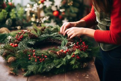 Holiday Wreath Making Event at The Langham Huntington, Pasadena