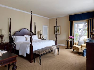 The Langham Huntington, Pasadena Cottage Rooms are our largest guestrooms with a Blissful King Bed and Italian marble bathroom.
